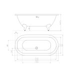  Galatea Design Retro Wanna wolnostojąca 169x80 bez nóg biały połysk GWSLI170.GPB.WH W MAGAZYNIE!!