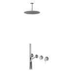 Bruma X-Alpha Zestaw wannowo-natryskowy podtynkowy z deszczownicą Ø 250 mm na ramieniu sufitowym Satin stainless steel 1864212IS