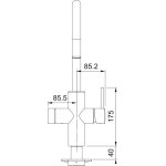 Franke Mythos Water Hub Sparkling Bateria kuchenna wielofunkcyjny system filtracji stal szlachetna 160.0708.956