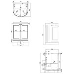 Burlington Szafka podumywalkowa 64,4x54,8 Matt Black FC5BM