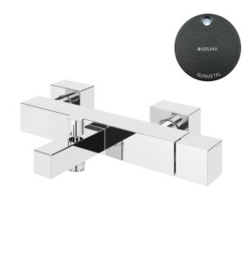 Bruma Escudo Bateria wannowo-natryskowa naścienna Gunmetal 1020302MG