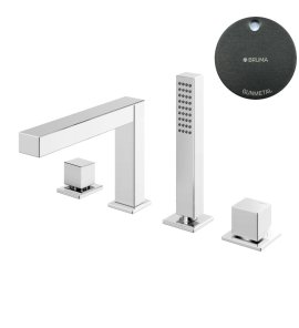 Bruma Escudo Bateria wannowo-natryskowa 2-drożna na brzeg wanny Gunmetal 1023302MG