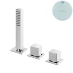 Bruma Escudo Zestaw natryskowy 2-drożna na brzeg wanny Pure White 1025012PW