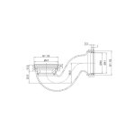 Burlington Syfon do odpływu wannowego 1 1/2" Brushed Nickel CW3BNKL