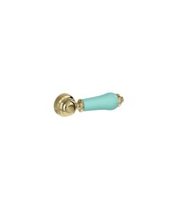 Burlington Bespoke Spłuczka podtynkowa z rączką ceramiczną Gold/Cosmic Green F6CCGC