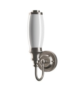 Burlington Ornate Kinkiet ścienny brushed nickel + klosz mat EL_BL23BNKL
