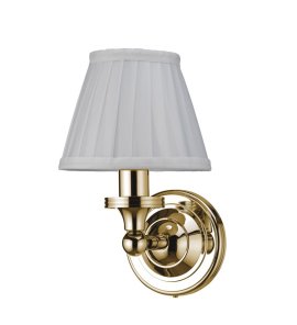 Burlington Round Kinkiet ścienny gold + abazur biały EL_BL12GOLD