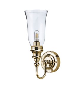 Burlington Ornate Kinkiet ścienny gold nickel + klosz przezroczysty EL_BL24GOLD