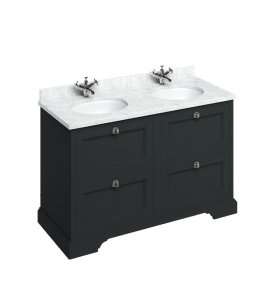 Burlington Szafka pod umywalkę 130x55 Matt Black FC10BM