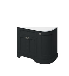 Burlington Szafka pod umywalkę 100x55 Lewa Matt Black FC2BM