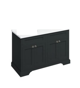 Burlington Szafka pod umywalkę 130x55 Matt Black FC9BM