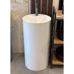      Galatea Design One Umywalka wolnostojąca z wadą Ø44xh87 cm z korkiem biały połysk GUONE44.GPB.WH +GUPIL.WHP