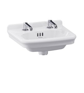 Burlington Guild Umywalka z 2 otworami 45x38 Biały GU0452SCW