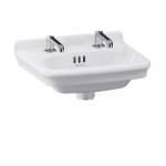 Burlington Guild Umywalka z 2 otworami 45x38 Biały GU0452SCW