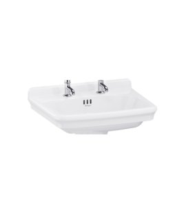 Burlington Guild Umywalka 62x51 z 2 otworami Biały GU0622SCW