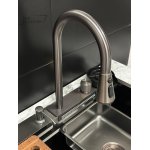      Galatea Design Modus Zlew wpuszczany black z dozownikiem i baterią gunmetal GDP172MB WYPRZEDAŻ MAGAZYNOWA