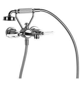 Gessi Venti20 Bateria wannowa ścienna z przełącznikiem wanna/prysznic chrom 65113.031
