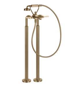 Gessi Venti20 Bateria wannowa wolnostojąca element zewnętrzny warm bronze brushed pvd 65128.726