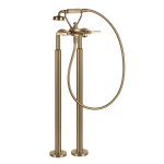 Gessi Venti20 Bateria wannowa wolnostojąca element zewnętrzny warm bronze brushed pvd 65128.726