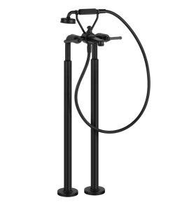 Gessi Venti20 Bateria wannowa wolnostojąca element zewnętrzny matte black 65128.299
