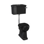 Burlington Jet Miska stojąca do górno lub dolnopółku 47,5x36 cm Czarna P2JET