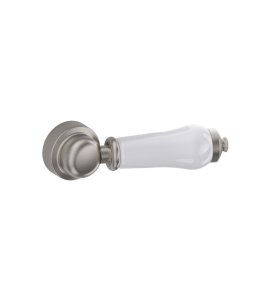 Burlington Bespoke Dźwignia spłuczki Brushed Nickel/Biały SP390BNKL