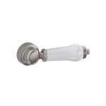 Burlington Bespoke Dźwignia spłuczki Brushed Nickel/Biały SP390BNKL