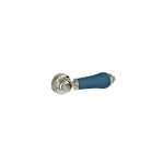 Burlington Bespoke Dźwignia spłuczki Brushed Nickel/Blue Ceramic SP8BNB