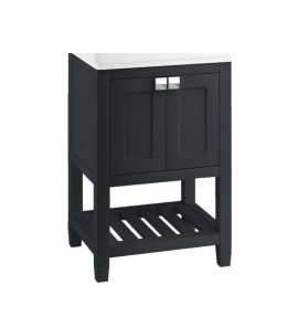 Burlington Riviera Szafka pod umywalkę 55x45 Matt Black RIVF580BM