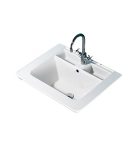   Althea Deep System Komora pralnicza 1-otworowa z przelewem 51 x 51 biały 41994 WIETRZENIE MAGAZYNU
