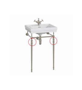 Burlington Regal Zestaw przedłużający do stelaża umywalkowego Brushed Nickel T62BNKL