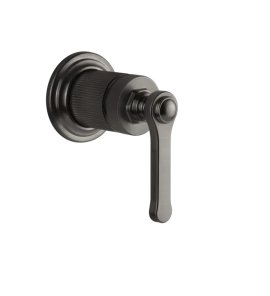 Gessi Venti20 Mieszacz ścienny z jednym wyjściem element zewnętrzny black metal brushed pvd 65131.707