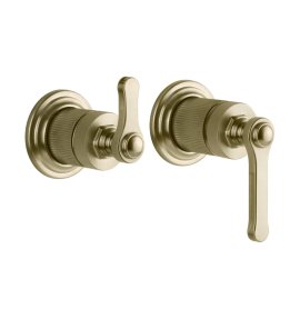 Gessi Venti20 Mieszacz ścienny 2-drożny element zewnętrzny brass brushed pvd 65038.727