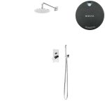 Bruma Lusa Zestaw natryskowy podtynkowa Ø 250 mm z ramieniem ściennym Gunmetal 1017651MG