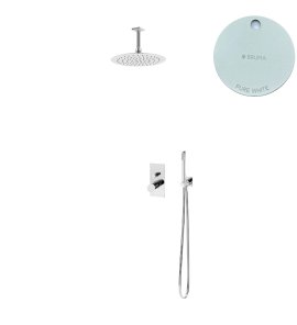 Bruma Lusa Zestaw natryskowy podtynkowy z deszczownicą Ø 250 mm Pure White 1015612PW