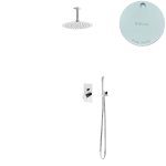 Bruma Lusa Zestaw natryskowy podtynkowy z deszczownicą Ø 250 mm Pure White 1015612PW