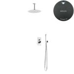 Bruma Lusa Zestaw natryskowy podtynkowy z deszczownicą Ø 250 mm Gunmetal 1015612MG