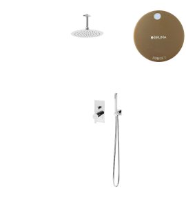 Bruma Lusa Zestaw natryskowy podtynkowy z deszczownicą Ø 250 mm Sunset 1015611SS