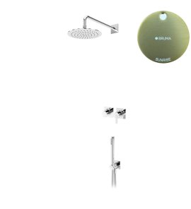 Bruma Lusa Zestaw natryskowy podtynkowy z deszczownicą Ø 250 mm ze słuchawką prysznicową Sunrise 1017531SR