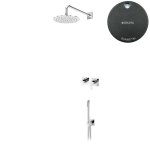 Bruma Lusa Zestaw natryskowy podtynkowy z deszczownicą Ø 250 mm ze słuchawką prysznicową Gunmetal 1017531MG