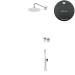 Bruma Lusa Zestaw natryskowy podtynkowy z deszczownicą Ø 250 mm ze słuchawką prysznicową Gunmetal 1877831MG