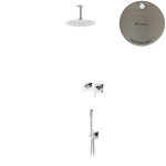 Bruma Lusa Zestaw natryskowy podtynkowy z deszczownicą Ø 250 mm ze słuchawką prysznicową Morning Mist 1016631MM