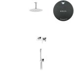 Bruma Lusa Zestaw natryskowy podtynkowy z deszczownicą Ø 250 mm ze słuchawką prysznicową Gunmetal 1016631MG