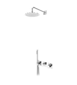 Bruma Lusa Zestaw natryskowy podtynkowy z deszczownicą ścienną Ø 250 mm Chrom 1015832CR