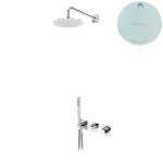 Bruma Lusa Zestaw natryskowy podtynkowy z deszczownicą ścienną Ø 250 mm Pure White 1015832PW