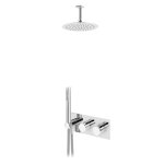 Bruma Breeze Zestaw natryskowy Ø 250 mm termostatyczny podtynkowy z ramieniem sufitowym Chrom 1874901CR