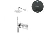 Bruma Lusa Zestaw natryskowy podtynkowy z deszczownicą ścienną Ø 250 mm Gunmetal 1874831MG