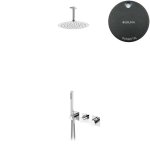 Bruma Lusa Zestaw natryskowy podtynkowy z deszczownicą Ø 250 mm Gunmetal 1015812MG