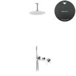 Bruma Lusa Zestaw natryskowy podtynkowy z deszczownicą Ø 250 mm Gunmetal 1015811MG