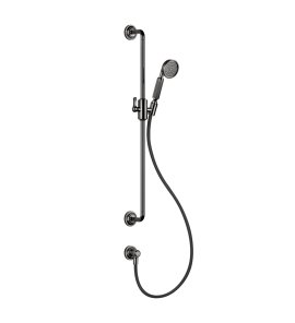 Gessi Venti20 Drążek prysznicowy ze słuchawką,wężem 150 cm i przyłączem wody black metal pvd 65142.706
